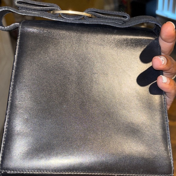 Vintage Salvatore Ferragamo Black Leather Mini Bag - Picture 9 of 10